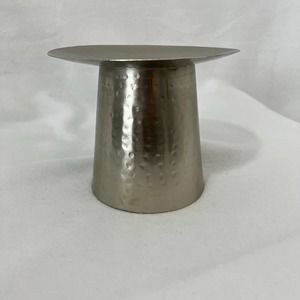 HAMMERED METAL CANDLE HOLDER/RAISER/CAKE PEDESTAL